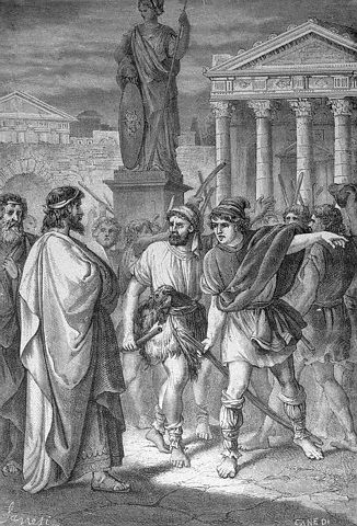 Spartaküs köle ayaklanmasyna önderlik ediyor